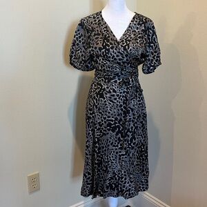 Banana Republic Black and Gray Patterned Dress